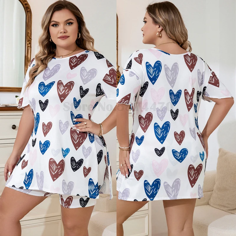 Атласная тонкая пижама с принтом, пикантная Пижама большого размера 3XL, 4XL, модные шорты, домашняя одежда, женское летнее интимное нижнее белье, одежда для сна
Атласная тонкая пижама с принтом, пикантная Пижама большого размера 3XL, 4XL, модные шорты, домашняя одежда, женское летнее интимное нижнее белье, одежда для сна