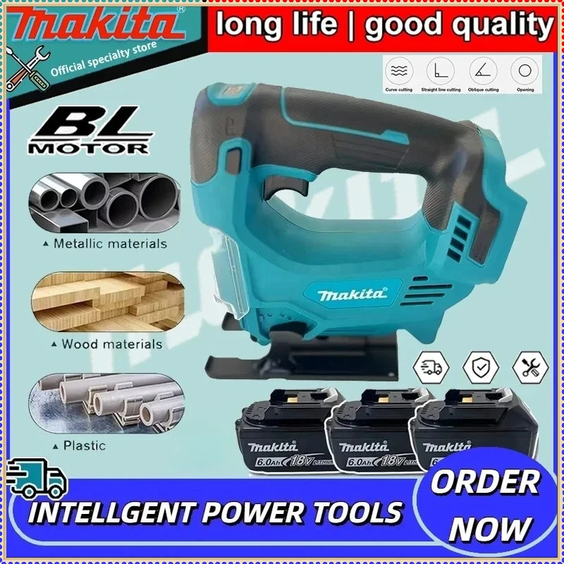 Makita brushless cordless electric plunge saw, portable multi-functional woodworking tool compatible For 18V Makita battery
Makita brushless cordless electric plunge saw, portable multi-functional woodworking tool compatible For 18V Makita battery