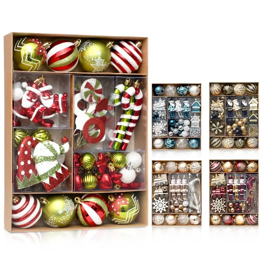 50pcs Shatterproof Painted Christmas Balls Pendant Reusable Plastic Electroplated Christmas Hanging Balls Elegant
50pcs Shatterproof Painted Christmas Balls Pendant Reusable Plastic Electroplated Christmas Hanging Balls Elegant