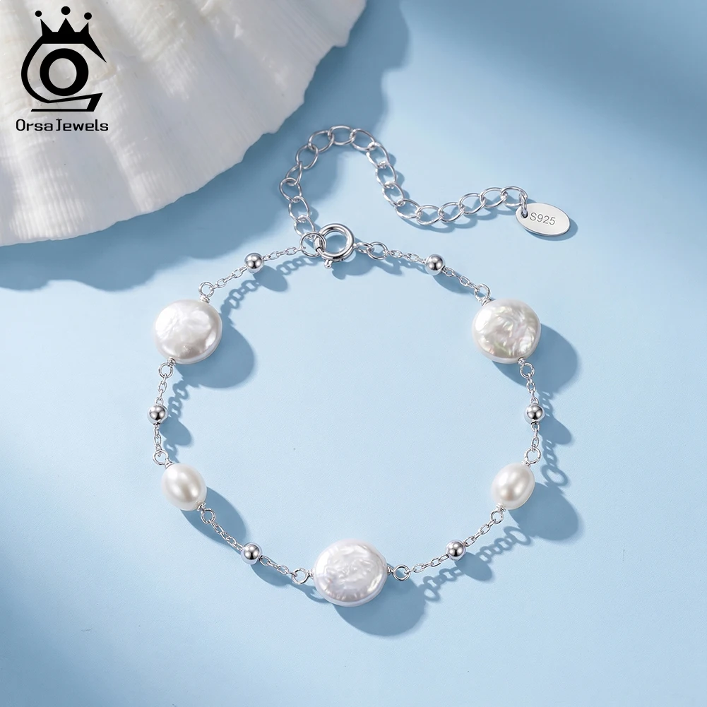 ORSA JEWELS Chunky 925 Sterling Silver Natural Pearl Chain Bracelet for Women Fine Retro Party Hand Chain Jewelry GPB59
ORSA JEWELS Chunky 925 Sterling Silver Natural Pearl Chain Bracelet for Women Fine Retro Party Hand Chain Jewelry GPB59