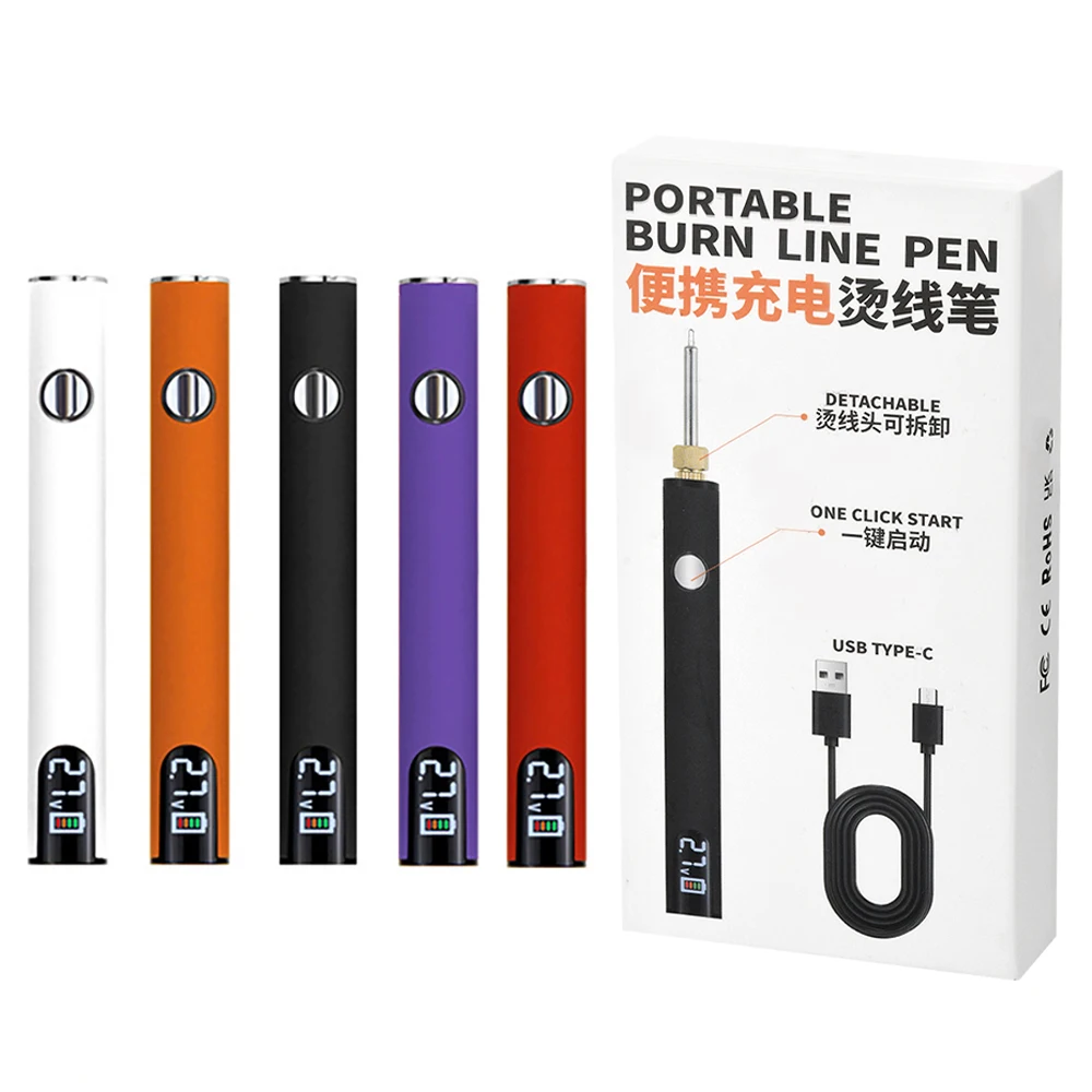 Convenient USB Burning Pen with 510 Interface, Preheating Battery 650mAh, Display Screen with Three Adjustable Voltages
Convenient USB Burning Pen with 510 Interface, Preheating Battery 650mAh, Display Screen with Three Adjustable Voltages