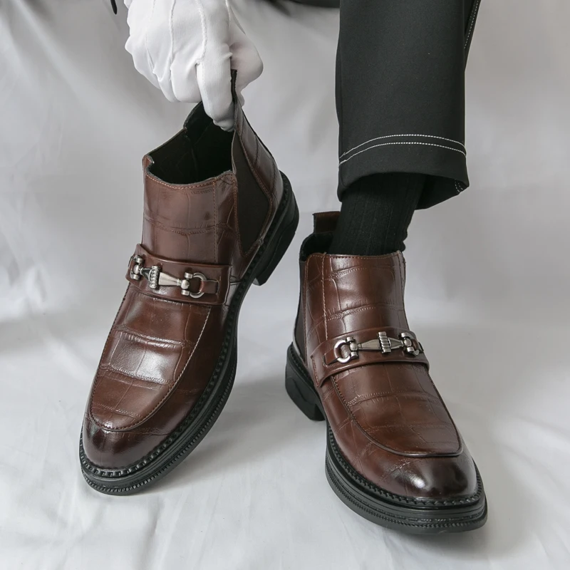 Men High Top Boots PU Thick Sole Comfortable Non Slip Business Men Boots Sizes 38-46
Men High Top Boots PU Thick Sole Comfortable Non Slip Business Men Boots Sizes 38-46