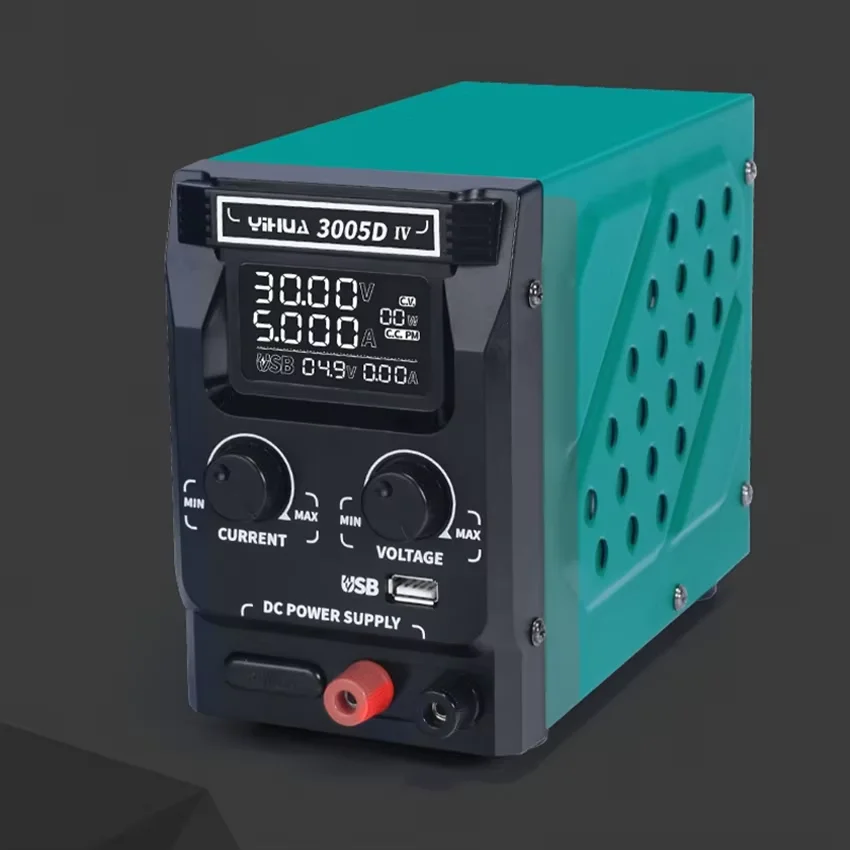 YIHUA 3005D-IV Adjustable LED display highly stable regulated voltage high power capacity 30V 5A DC
YIHUA 3005D-IV Adjustable LED display highly stable regulated voltage high power capacity 30V 5A DC