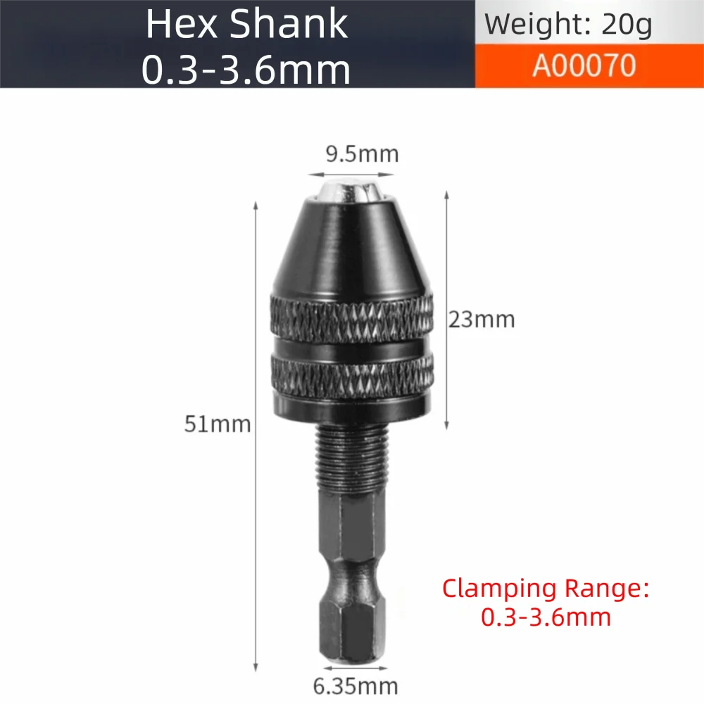 Three-jaw Drill Chuck Adapter Hexagonal Shank 52mm-74.5mm Pneumatic Drill Chuck Quickly Replace Aluminum alloy
Three-jaw Drill Chuck Adapter Hexagonal Shank 52mm-74.5mm Pneumatic Drill Chuck Quickly Replace Aluminum alloy