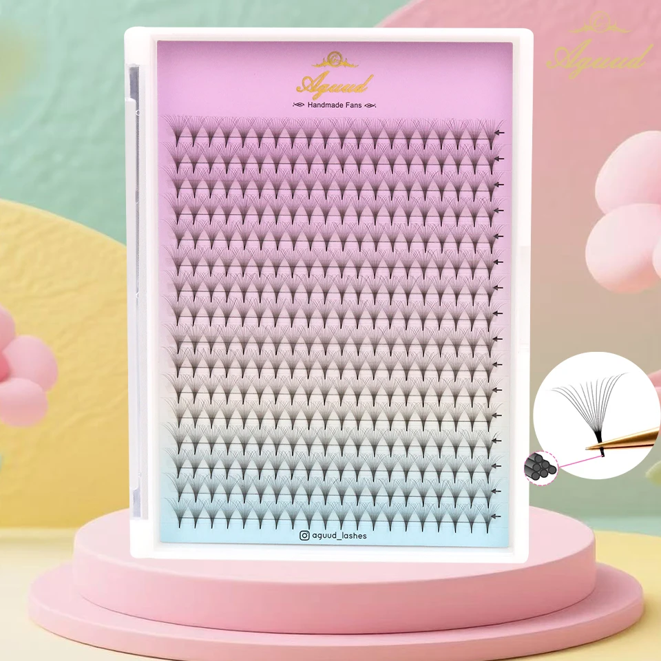 AGUUD 320 Fans Pointy Base Premade Volume Fans Medium Stem Sharp Thin Pre Made Russian Volume Fan Eyelash Extensions Custom Logo
AGUUD 320 Fans Pointy Base Premade Volume Fans Medium Stem Sharp Thin Pre Made Russian Volume Fan Eyelash Extensions Custom Logo