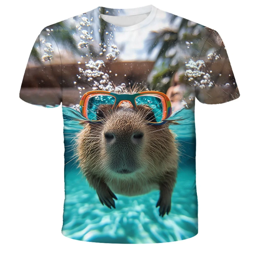 Men's T-Shirt Cute Capybara 3D Printed Short Sleeve Summer Casual Unisex T-Shirts Outdoor Comfortable Lightweight Men's Clothing
Men's T-Shirt Cute Capybara 3D Printed Short Sleeve Summer Casual Unisex T-Shirts Outdoor Comfortable Lightweight Men's Clothing