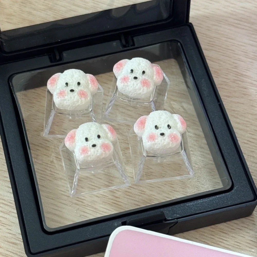 Cute curly puppy DIY keycap fun sweet cute pet dog creative light transmission custom handmade manicure auxiliary key
Cute curly puppy DIY keycap fun sweet cute pet dog creative light transmission custom handmade manicure auxiliary key