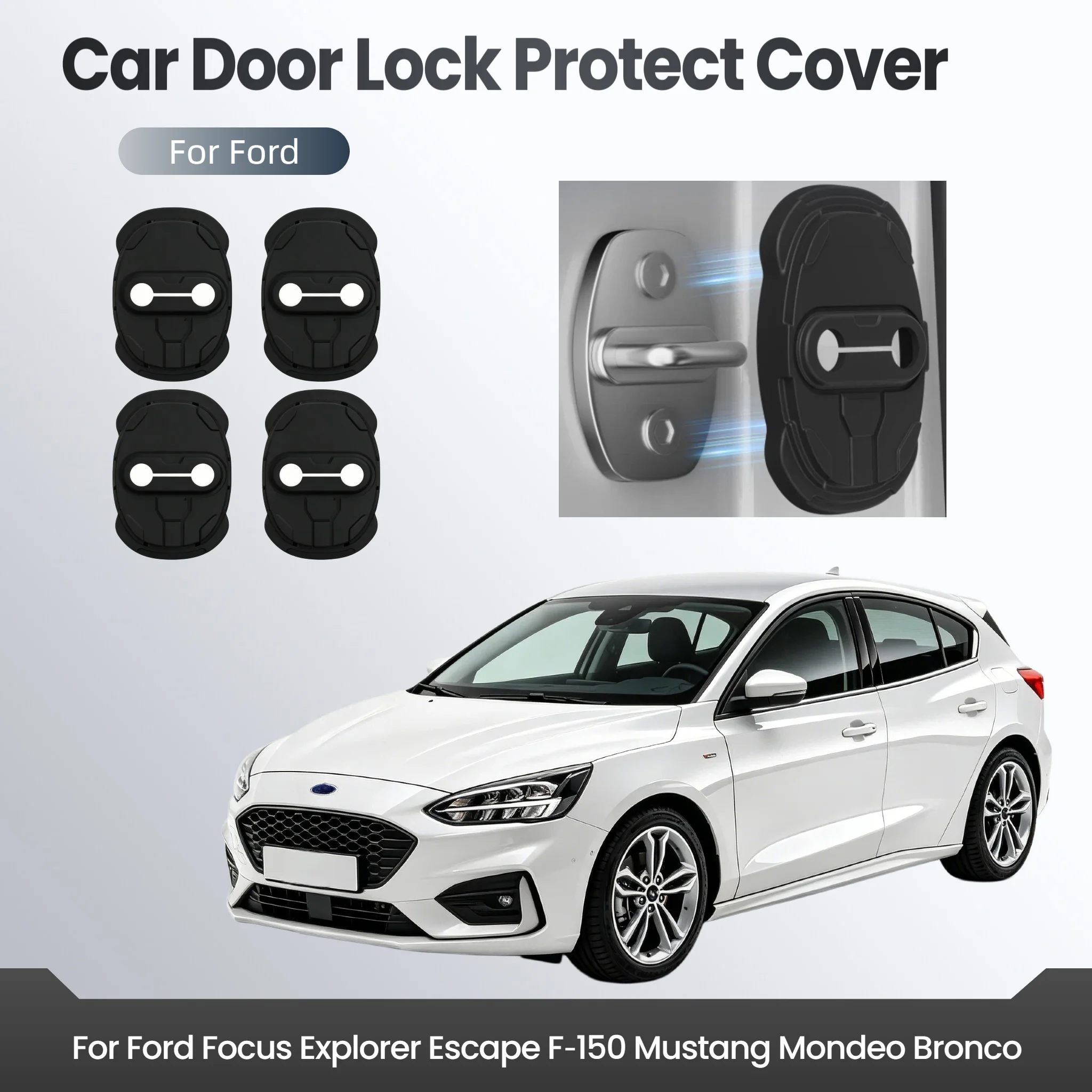 Car Door Lock Protector Cover Silicone Anti‑Scratch For Ford Focus Explorer Escape F‑150 Mustang Mondeo Bronco Auto Accessories
Car Door Lock Protector Cover Silicone Anti‑Scratch For Ford Focus Explorer Escape F‑150 Mustang Mondeo Bronco Auto Accessories
