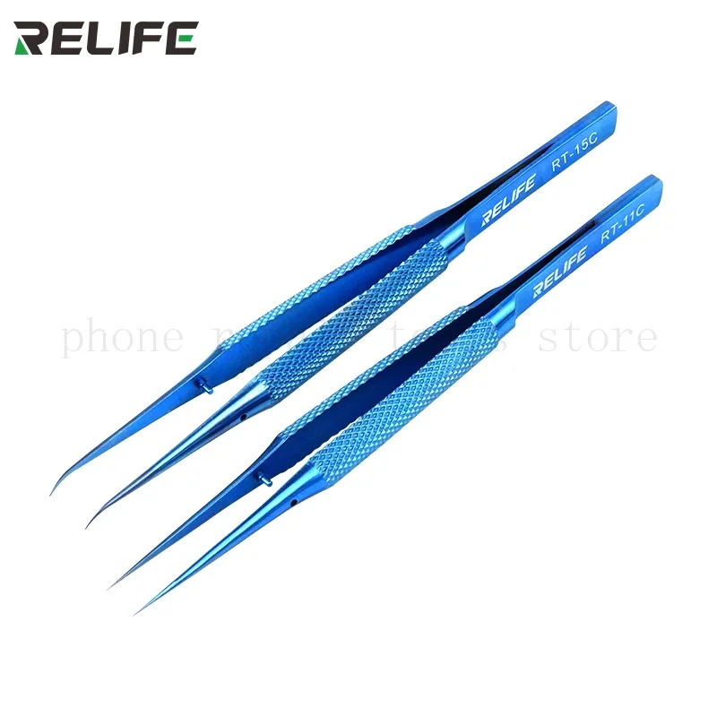 RELIFE RT-11C/15C Titanium alloy ultra-precision tweezers Maintenance Tools Industrial Curved Straight Tweezers Repair Tools
RELIFE RT-11C/15C Titanium alloy ultra-precision tweezers Maintenance Tools Industrial Curved Straight Tweezers Repair Tools