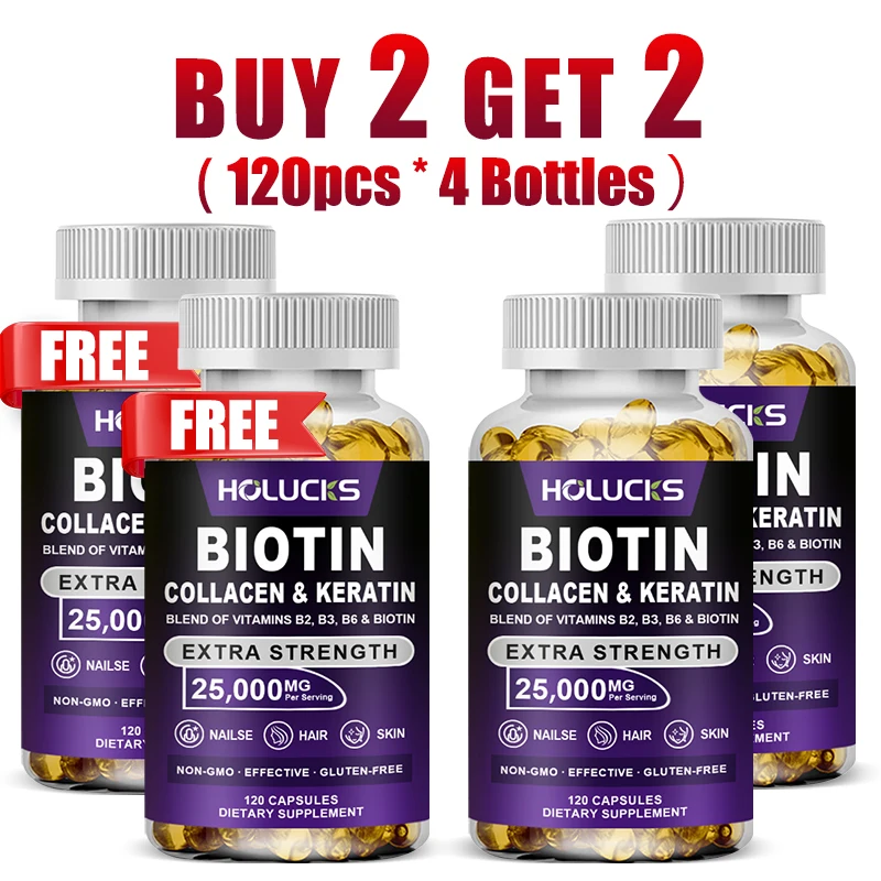 Advanced Biotin Collagen & Keratin Supplement, for Hair, Skin, Nail Health | Non-GMO
Advanced Biotin Collagen & Keratin Supplement, for Hair, Skin, Nail Health | Non-GMO