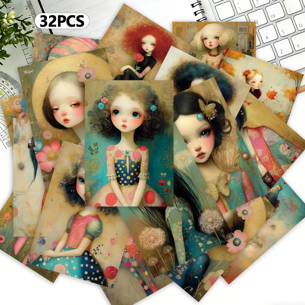 32pcs, color-block illustration girl postcards, decorative/greeting cards/postcards,high-precision printing,collectible/mailable
32pcs, color-block illustration girl postcards, decorative/greeting cards/postcards,high-precision printing,collectible/mailable
