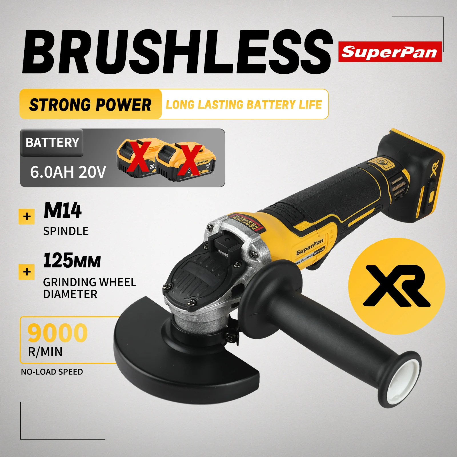 Superpan 406 125mm 20Vangle grinder power tools equipment Compatible with DeWalt batteries power tools angle 125mmgrinder
Superpan 406 125mm 20Vangle grinder power tools equipment Compatible with DeWalt batteries power tools angle 125mmgrinder