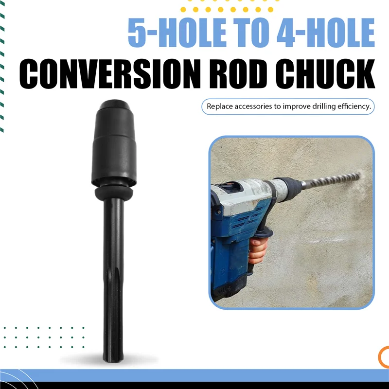 EYFL-Five-Hole To Four-Hole Conversion Rod Chuck Black Electric Hammer Converter Conversion Rod
EYFL-Five-Hole To Four-Hole Conversion Rod Chuck Black Electric Hammer Converter Conversion Rod