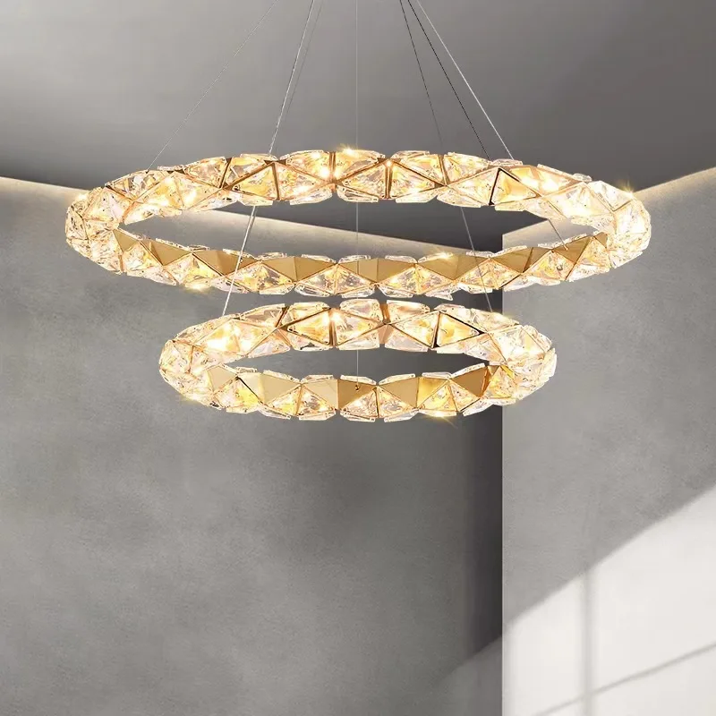 Modern LED Diamond Ceiling Chandeliers K9 Luxury Ring Living Dining Room Pendent Lamp Home Decor Hanging Light Luster Fixtures
Modern LED Diamond Ceiling Chandeliers K9 Luxury Ring Living Dining Room Pendent Lamp Home Decor Hanging Light Luster Fixtures