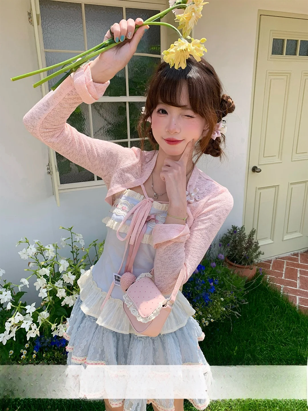 Pink Lace Shoulder Bridesmaid Dresses Sweet Girl Feel Long Sleeve Butterflies Knot Casual Wear for Women Summer Spring Autumn
Pink Lace Shoulder Bridesmaid Dresses Sweet Girl Feel Long Sleeve Butterflies Knot Casual Wear for Women Summer Spring Autumn