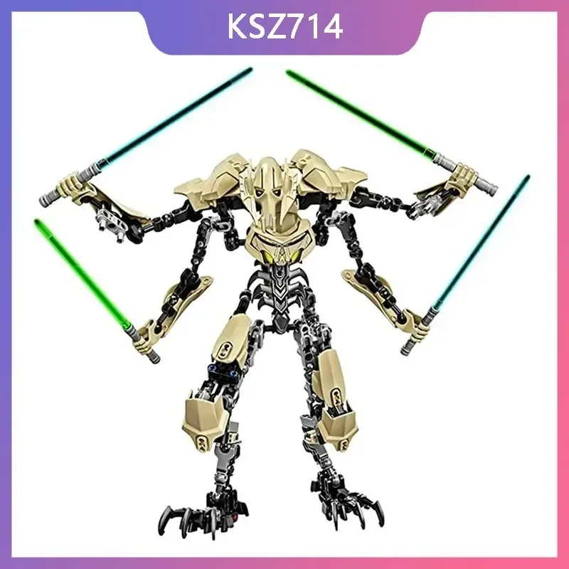 183pcs Ksz714 Star Action Figure Toy Anime General Robot Grievous With Lightsaber Hilt Combat Weapon Model Building Blocks Gifts
183pcs Ksz714 Star Action Figure Toy Anime General Robot Grievous With Lightsaber Hilt Combat Weapon Model Building Blocks Gifts