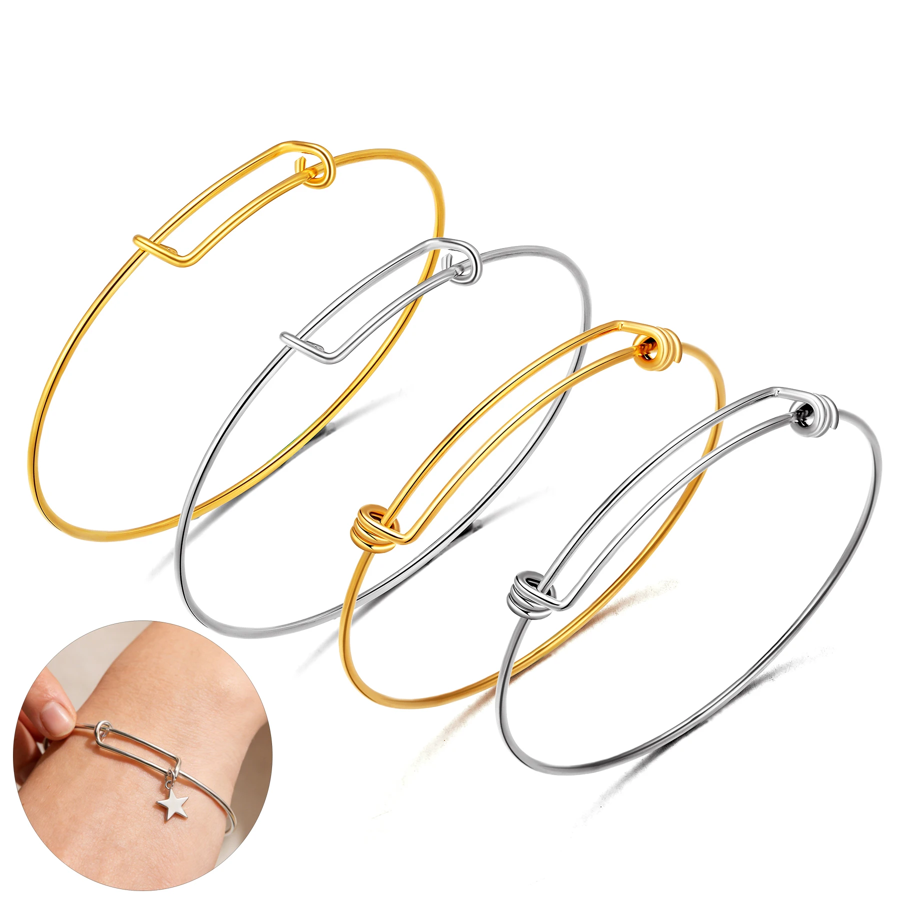 10pcs Stainless Steel Expandable Bangle Adjustable Wire Blank Bracelets for DIY Bracelets Jewelry Making Wholesale
10pcs Stainless Steel Expandable Bangle Adjustable Wire Blank Bracelets for DIY Bracelets Jewelry Making Wholesale