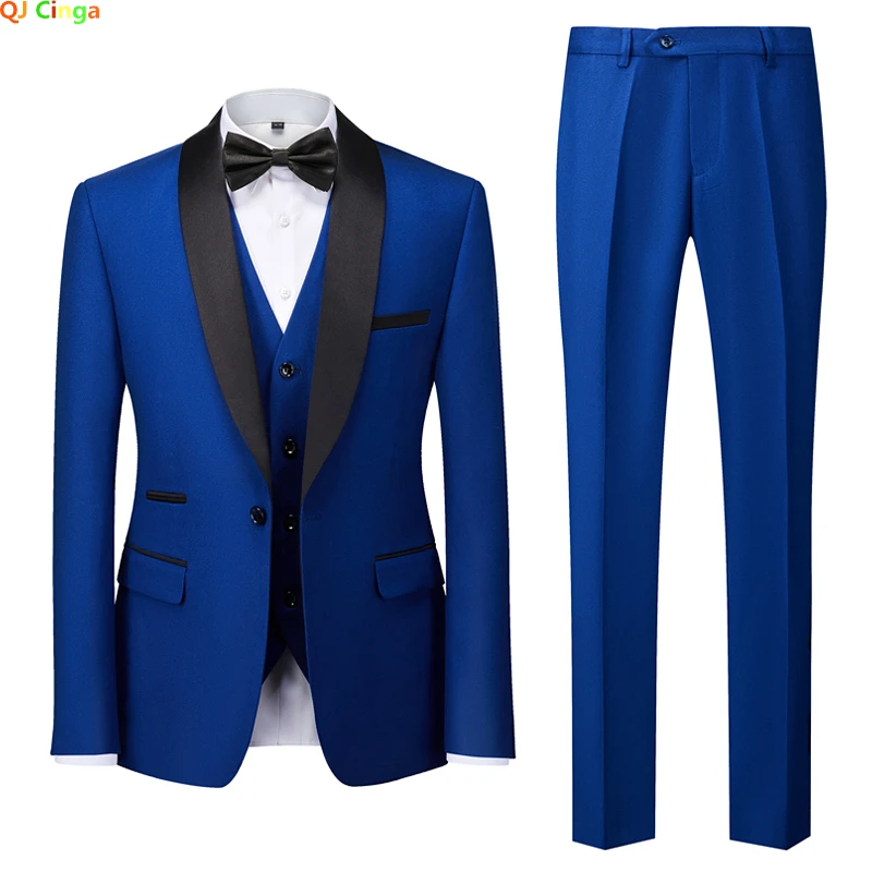 Winter New Men's Blue Suit Three-piece, Business/Wedding/Party Dress Jacket Vest Pants Red Khaki Green M-5XL Male Sets
Winter New Men's Blue Suit Three-piece, Business/Wedding/Party Dress Jacket Vest Pants Red Khaki Green M-5XL Male Sets