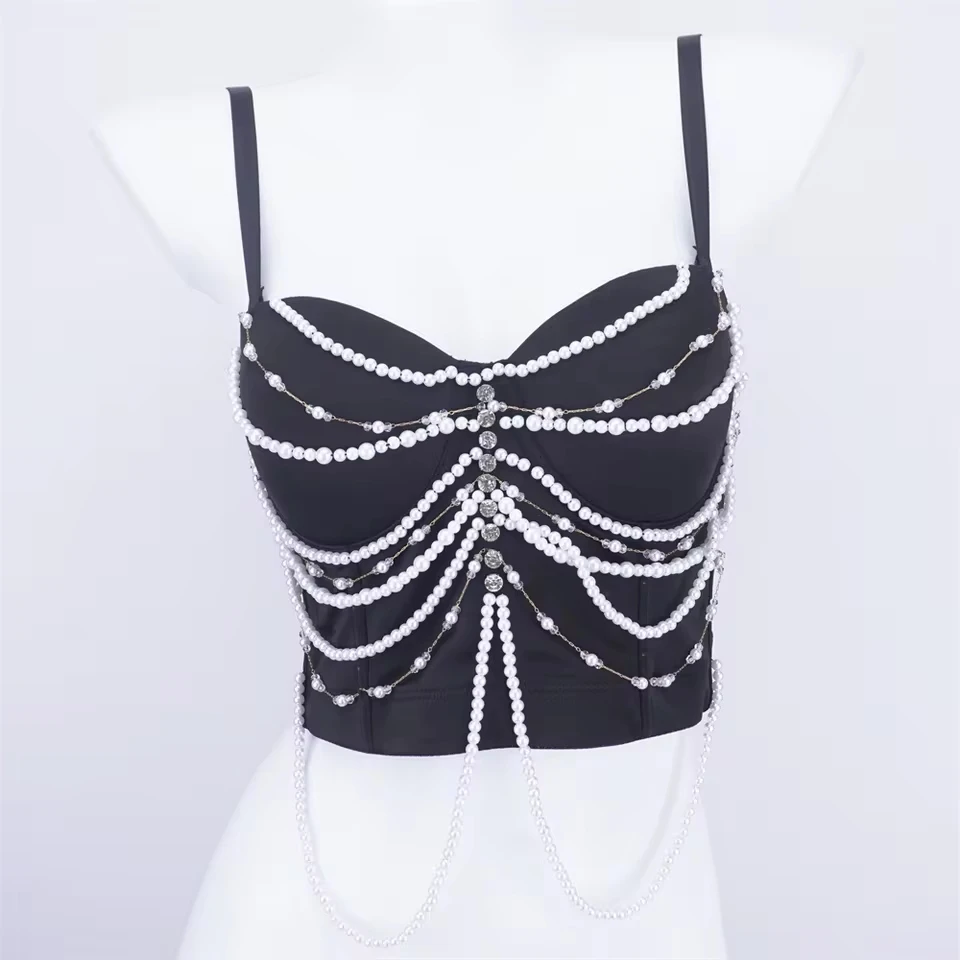 New Pearl Chain Fishbone Waist Corset Retro Celebrity Wedding Innerwear Nightclub Party Hottie Sexy Corset
New Pearl Chain Fishbone Waist Corset Retro Celebrity Wedding Innerwear Nightclub Party Hottie Sexy Corset