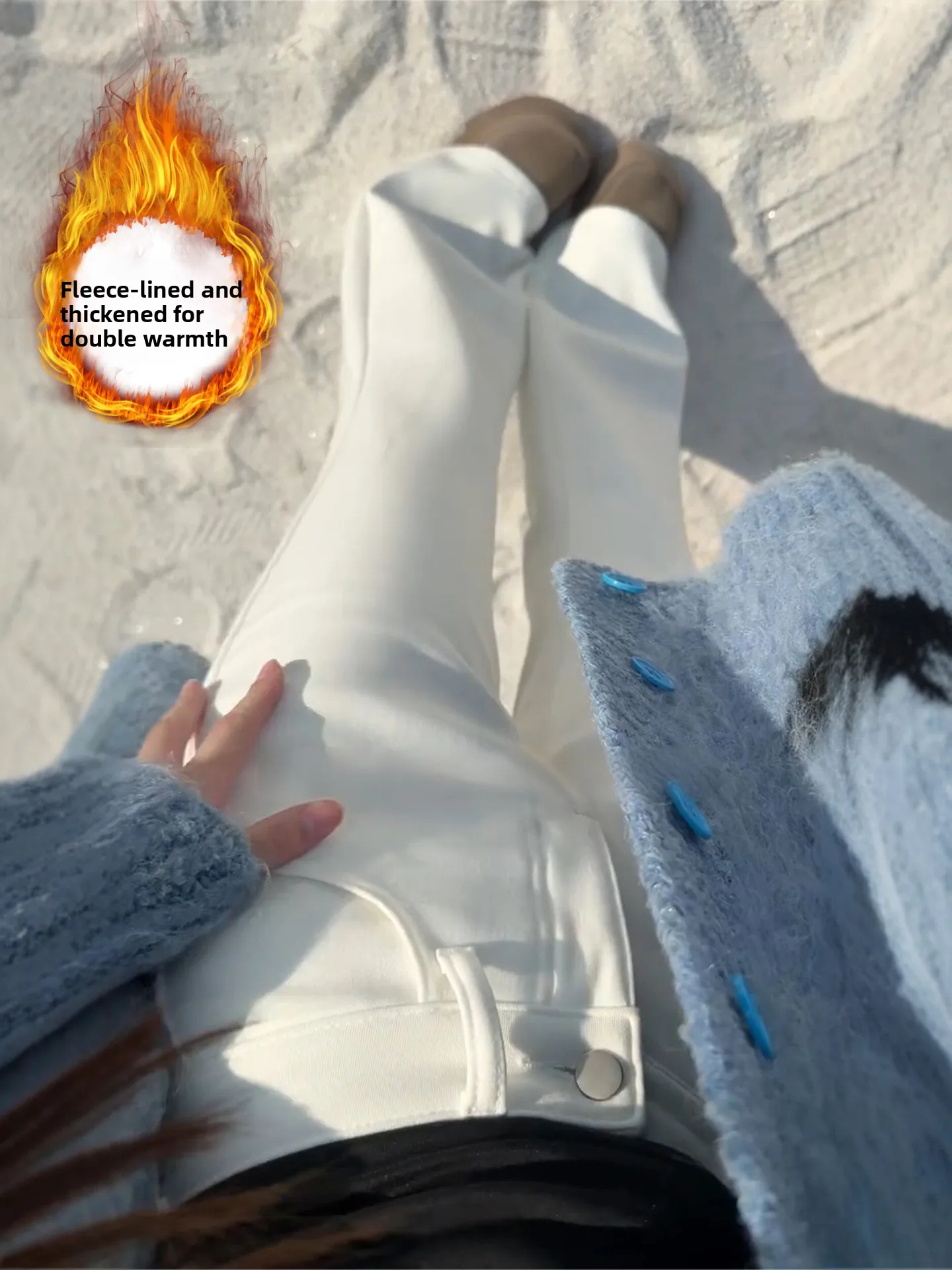 White Fleece Lined Bootcut Jeans Women's Flared Pants Pear Shaped Body plus Size Non Tight Leggings Winter Casual High Waist
White Fleece Lined Bootcut Jeans Women's Flared Pants Pear Shaped Body plus Size Non Tight Leggings Winter Casual High Waist