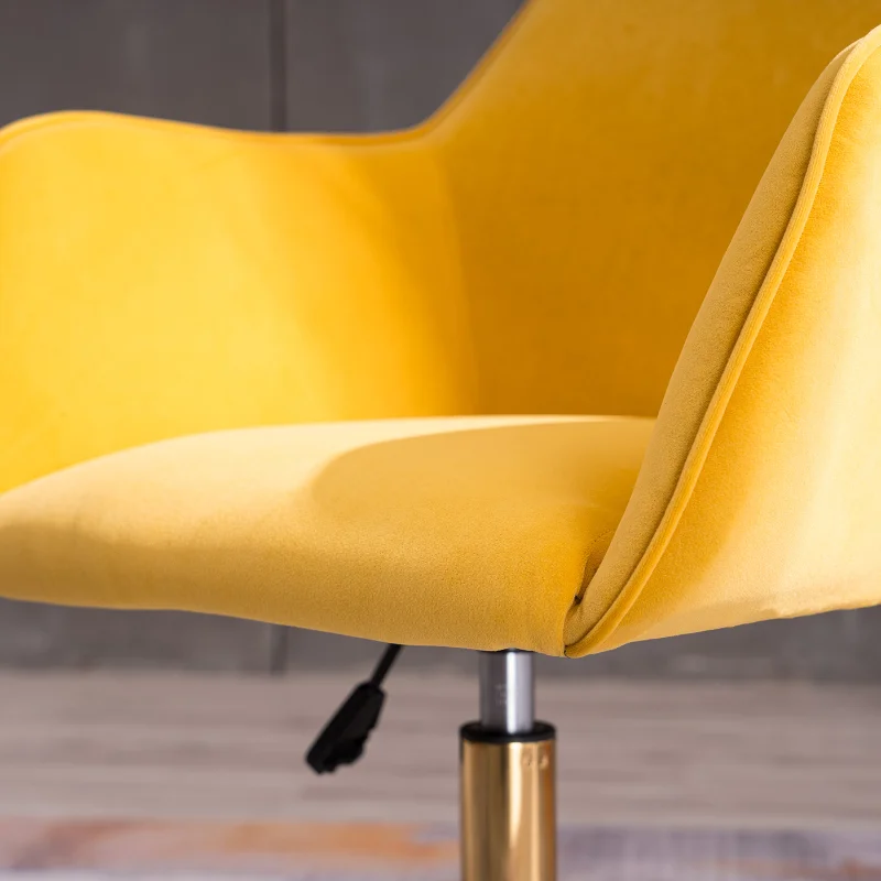 Modern Velvet Fabric Material Adjustable Height Revolving Home Office Chair With Gold Metal Legs And Universal Home Furniture
Modern Velvet Fabric Material Adjustable Height Revolving Home Office Chair With Gold Metal Legs And Universal Home Furniture