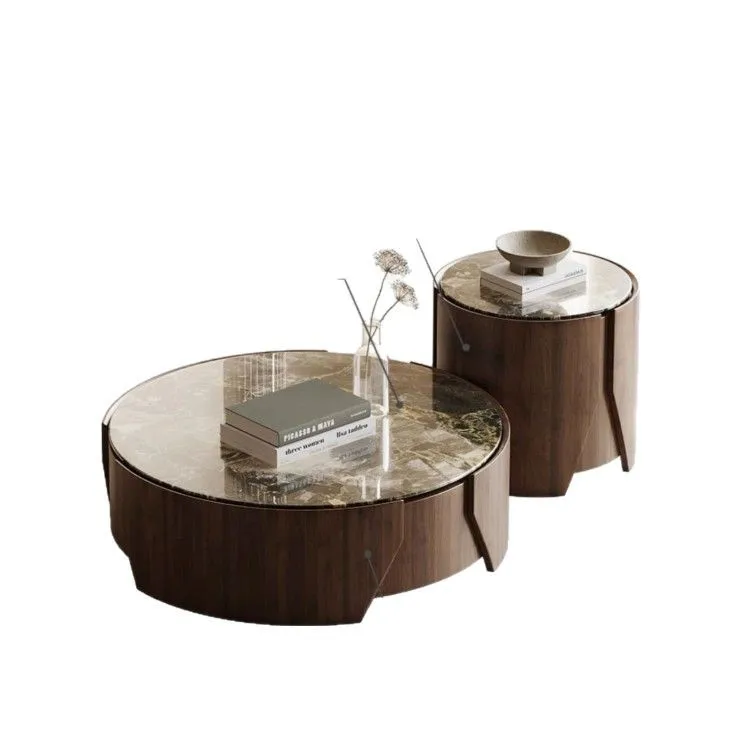 Italian minimalist coffee table combination Nordic solid wood small apartment walnut light luxury round living room home
Italian minimalist coffee table combination Nordic solid wood small apartment walnut light luxury round living room home