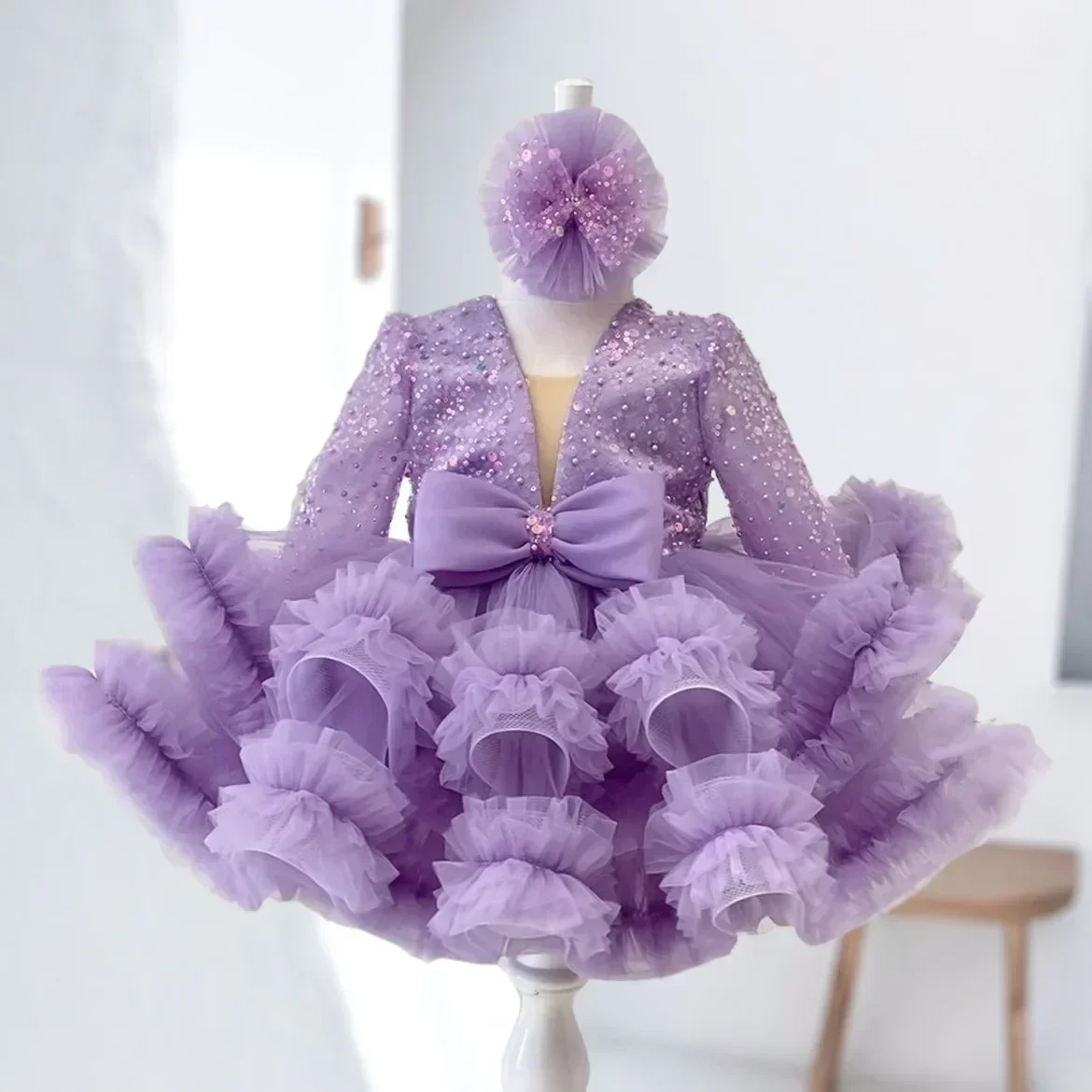 Flower Girl Dress Scoop Neck Puff Girls Party Dresses for Wedding Short Sleeves Tulle Kids Christmas Ceremonial Dress
Flower Girl Dress Scoop Neck Puff Girls Party Dresses for Wedding Short Sleeves Tulle Kids Christmas Ceremonial Dress
