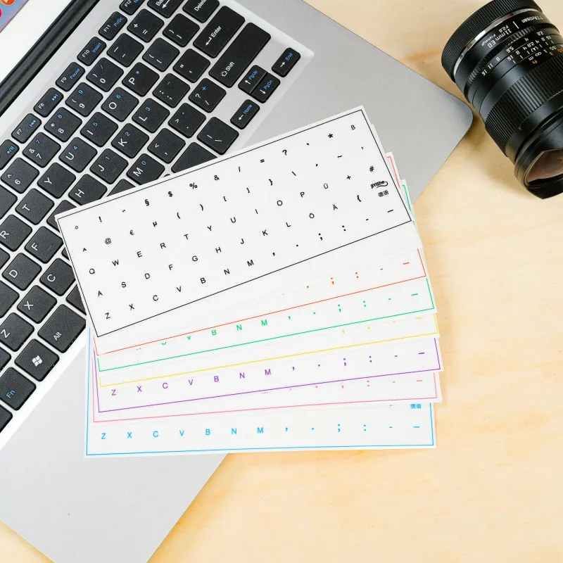 German: Free Tweezers, Peel-Off Film Letter Stickers for Keyboard, Desktop Computer, Laptop Keys, Universal Transparent Side-Engraved Stickers
German: Free Tweezers, Peel-Off Film Letter Stickers for Keyboard, Desktop Computer, Laptop Keys, Universal Transparent Side-Engraved Stickers