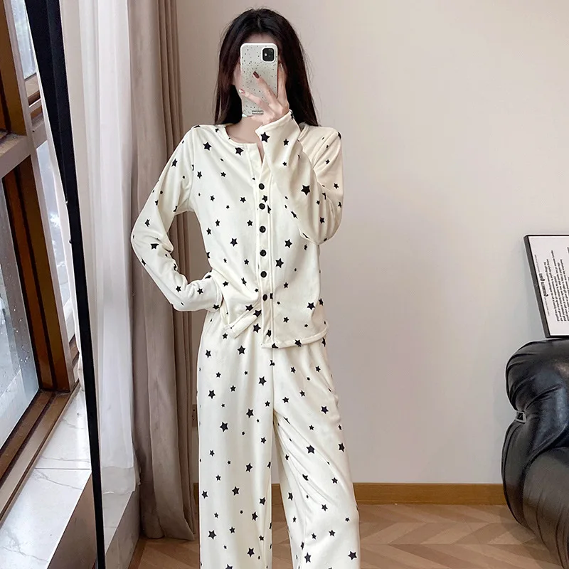 Осень-зима, велюровые пижамы со звездами и принтом острова, комплект домашней одежды из 2 предметов, одежда для сна, брючные костюмы с длинными рукавами, одежда для дома
Осень-зима, велюровые пижамы со звездами и принтом острова, комплект домашней одежды из 2 предметов, одежда для сна, брючные костюмы с длинными рукавами, одежда для дома