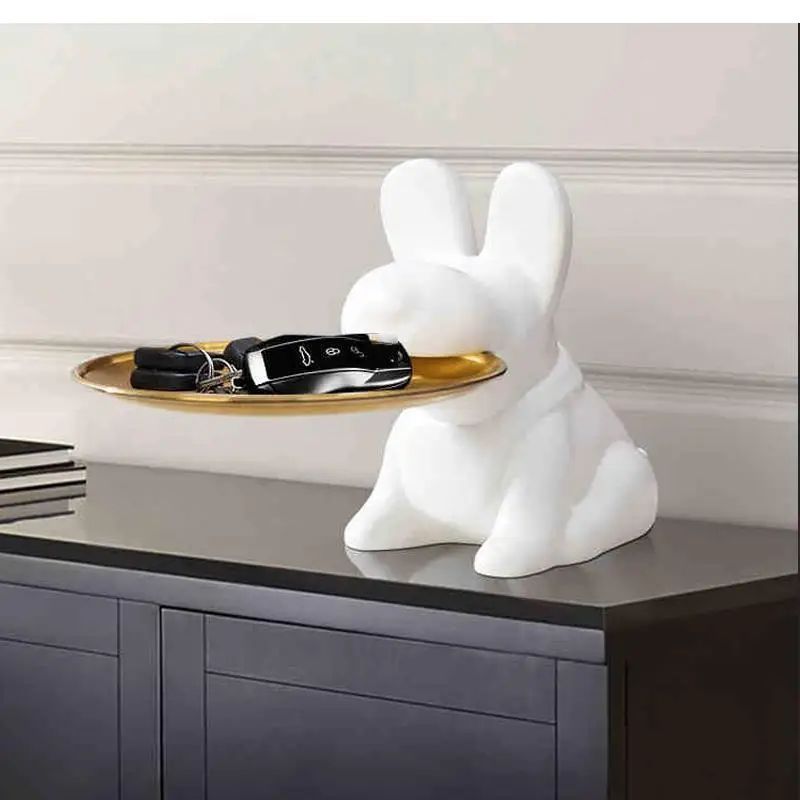 Creative White Ceramic Storage Tray Animal Dog Statue Crafts Ornaments Living Room Candy Tray Home Decoration Accessories
Creative White Ceramic Storage Tray Animal Dog Statue Crafts Ornaments Living Room Candy Tray Home Decoration Accessories