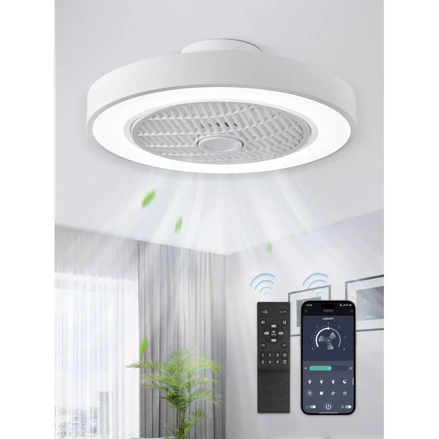 20 Inch Low Profile Ceiling Fan With Light, Led Bladeless Ceiling Fans, Remote Control Enclosed Flush Mount Ceiling Fan With Ti
20 Inch Low Profile Ceiling Fan With Light, Led Bladeless Ceiling Fans, Remote Control Enclosed Flush Mount Ceiling Fan With Ti