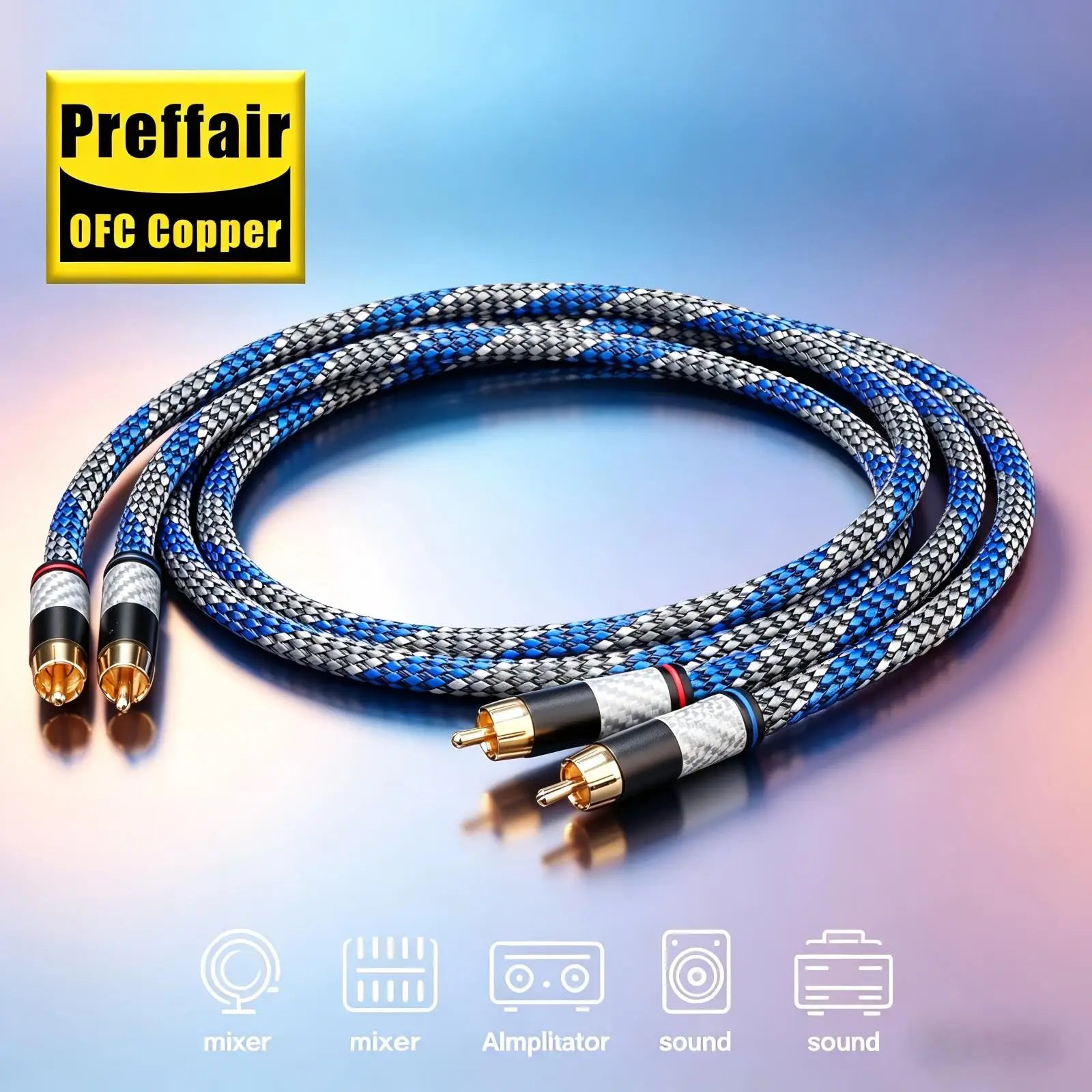 Hi-Fi кабель RCA из высокочистой меди OFC с позолоченными разъемами RCA из углеродного волокна, аудиокабель для усилителя, сигнальный провод для подключения.
Hi-Fi кабель RCA из высокочистой меди OFC с позолоченными разъемами RCA из углеродного волокна, аудиокабель для усилителя, сигнальный провод для подключения.