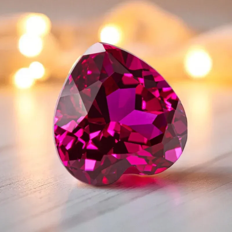Lab Grown Ruby Heart Shape Rubellite Color Extremely Shiny Quality DIY Charms Ring Necklace Earrings Materials AGL Certificate
Lab Grown Ruby Heart Shape Rubellite Color Extremely Shiny Quality DIY Charms Ring Necklace Earrings Materials AGL Certificate