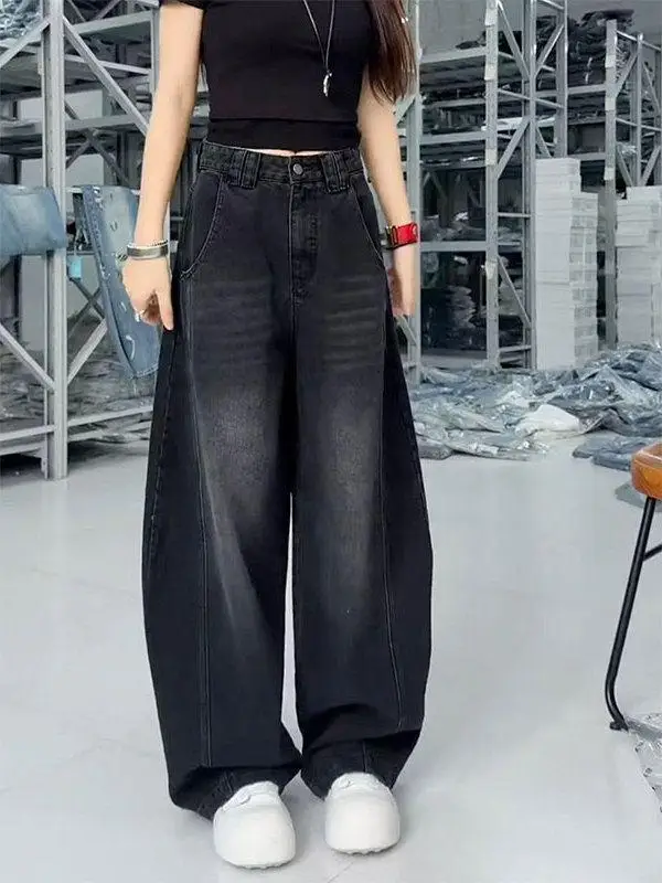 plus Size Casual High Waist Wide Leg Jeans Women's Spring Autumn Loose Fit Slimming Straight Cut Jeans for Heavy Sister
plus Size Casual High Waist Wide Leg Jeans Women's Spring Autumn Loose Fit Slimming Straight Cut Jeans for Heavy Sister