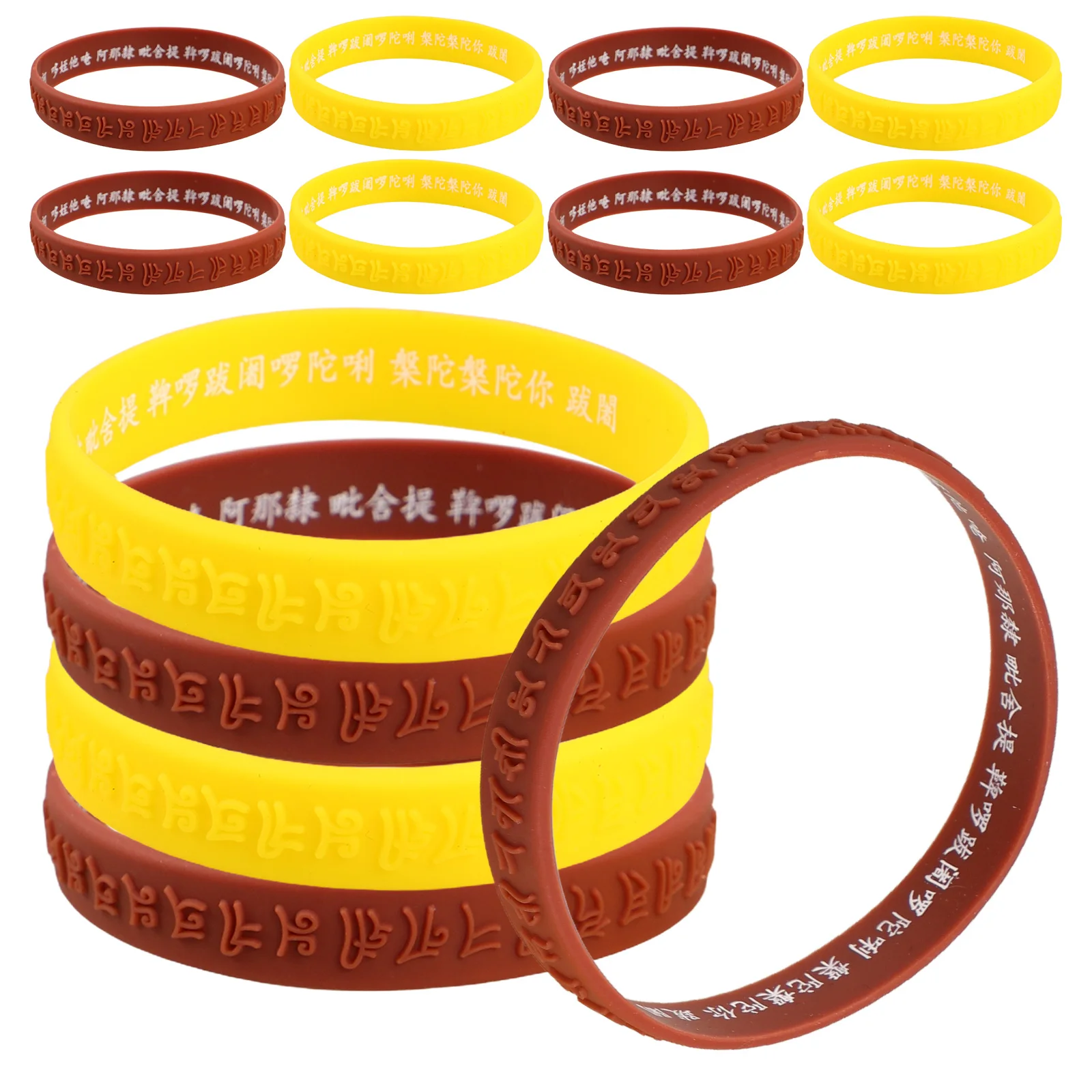 16 Pcs Flexible Sanskrit Silicone Bracelet Men and Women Wrist Bands Silica Gel Elastic Wristband 
16 Pcs Flexible Sanskrit Silicone Bracelet Men and Women Wrist Bands Silica Gel Elastic Wristband