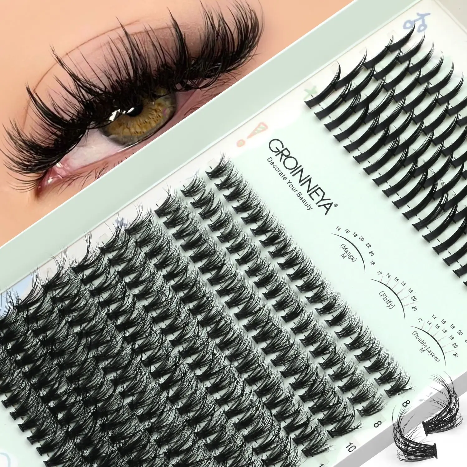 Cluster Cat Eye False Eyelashes Stereo Fluffy Dense Thick Outer Corner Deepening Soft Lash Extensions
Cluster Cat Eye False Eyelashes Stereo Fluffy Dense Thick Outer Corner Deepening Soft Lash Extensions