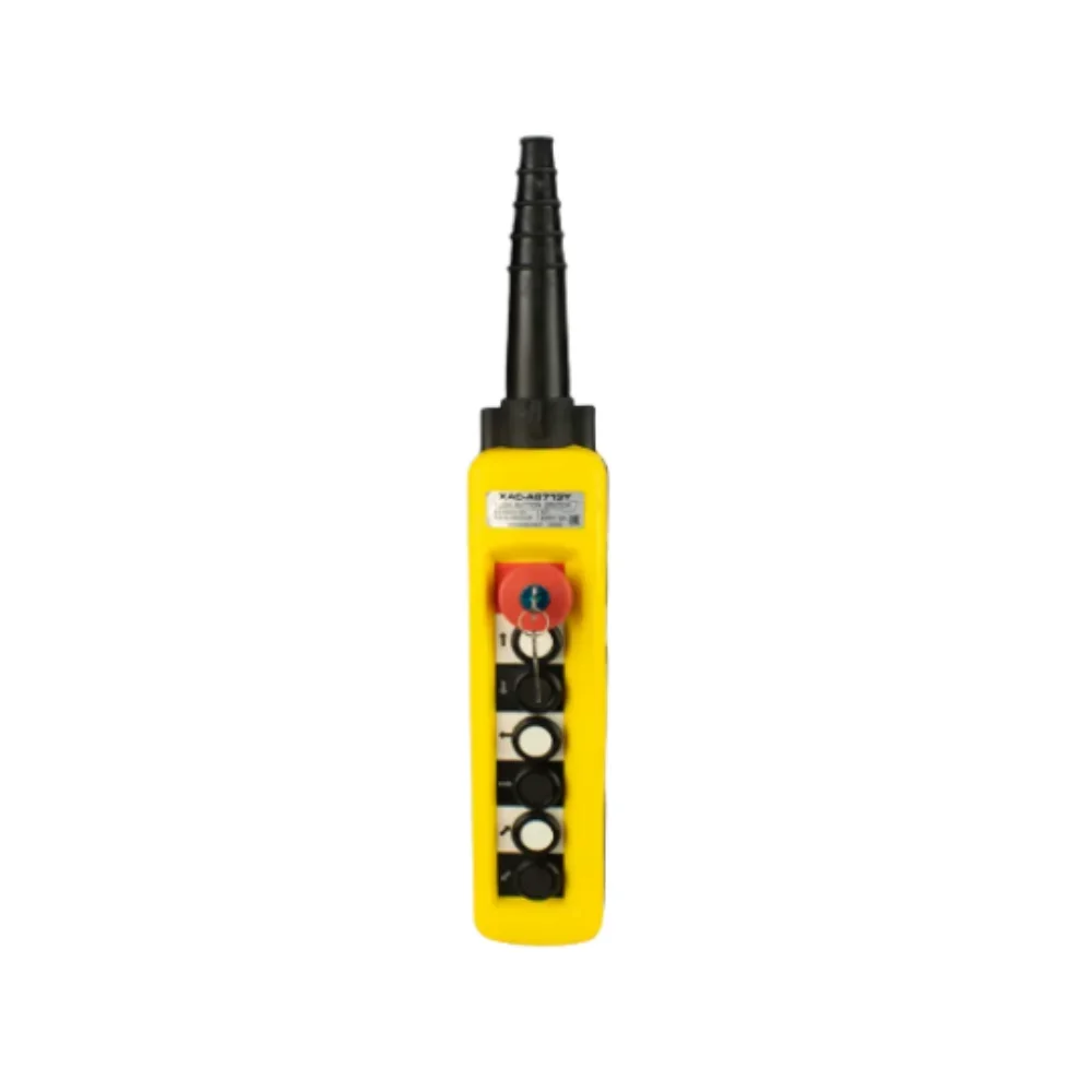 XAC-A6713Y 2 Speed control crane crane 6-button suspension control station, emergency stop with key
XAC-A6713Y 2 Speed control crane crane 6-button suspension control station, emergency stop with key