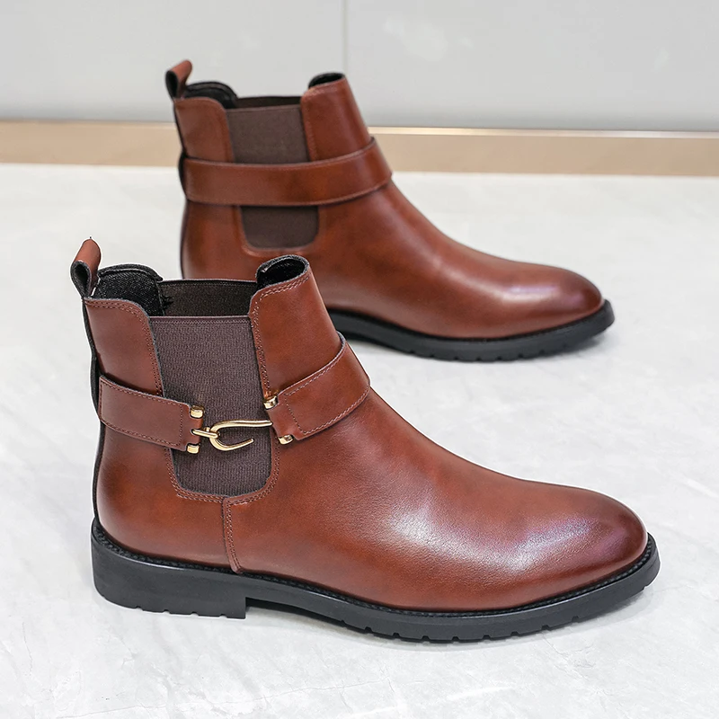 High Quality Oxford Men Shoes Leather Party Chelsea Dress Shoes Men Yuppie Formal Boots For Men Classic Brogue Social Shoe male
High Quality Oxford Men Shoes Leather Party Chelsea Dress Shoes Men Yuppie Formal Boots For Men Classic Brogue Social Shoe male