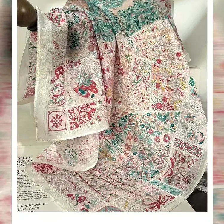 100% mulberry silk scarf Monet Garden Silk crepe de chine scarf Women's spring and autumn fashionable high-end retro silk scarf
100% mulberry silk scarf Monet Garden Silk crepe de chine scarf Women's spring and autumn fashionable high-end retro silk scarf