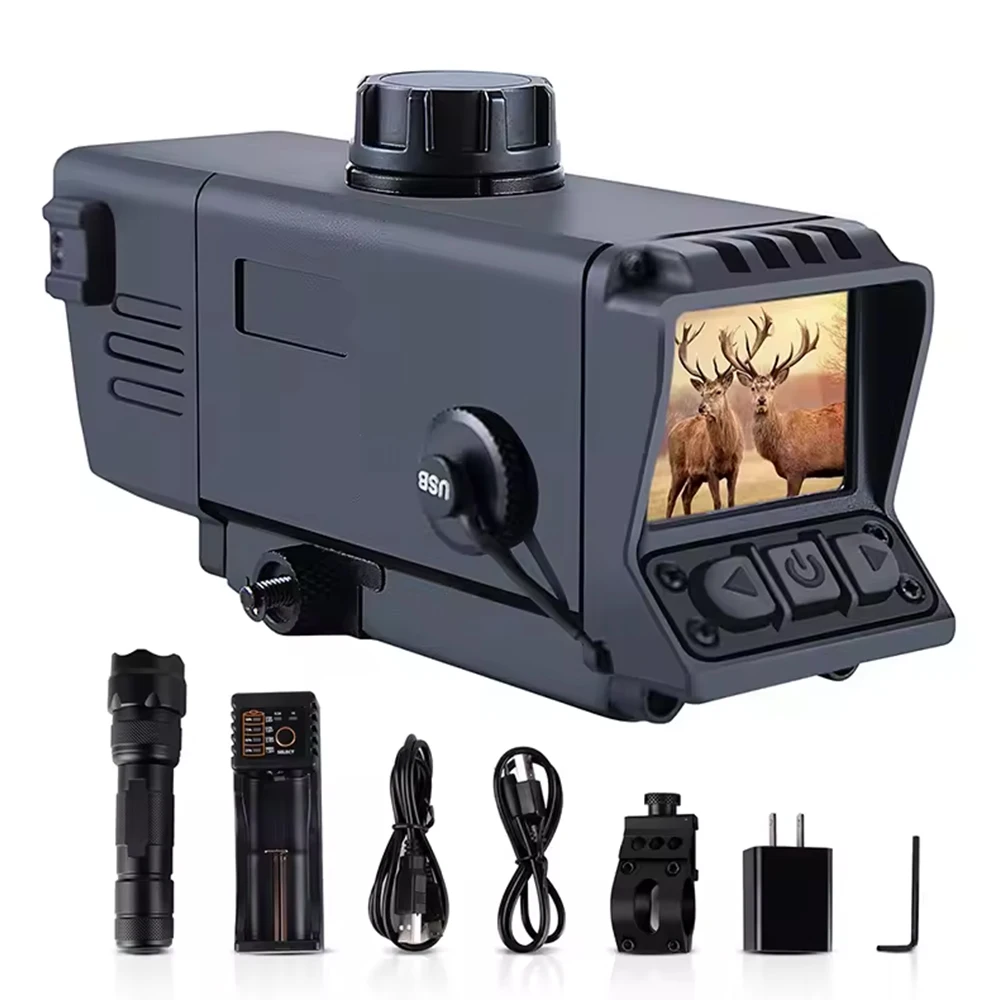 Night Vision Rifle Scope with IR 850nm Recording and Range Finder Infrared Tactical Monocular with Crosshair 
Night Vision Rifle Scope with IR 850nm Recording and Range Finder Infrared Tactical Monocular with Crosshair