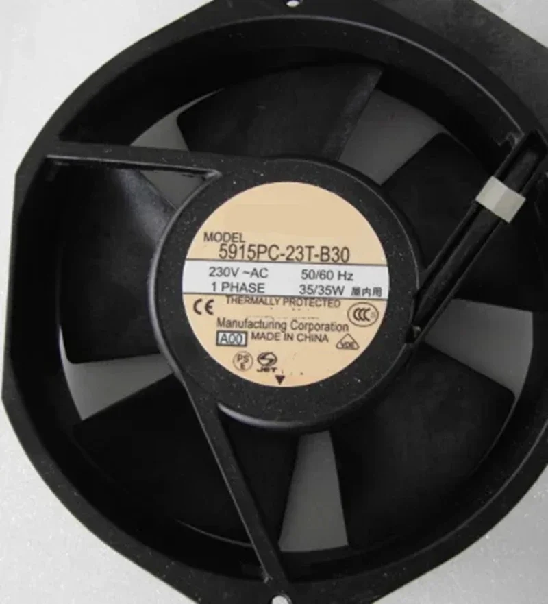 Cooling Fan 5915PC-23T-B30 230V 0.18A 35W 170*150*38cm
Cooling Fan 5915PC-23T-B30 230V 0.18A 35W 170*150*38cm