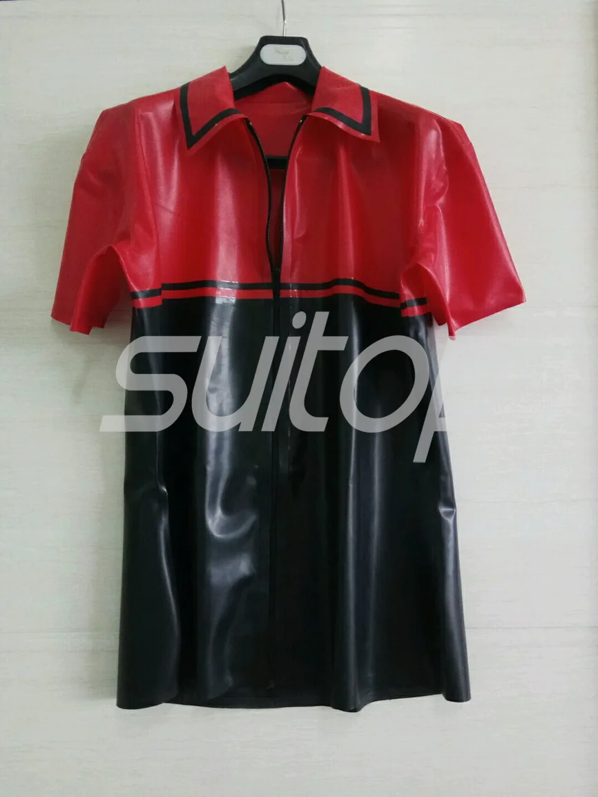 Men 's Fashionable latex shirts tops outwear for male in front zip Real photo (No lubes)
Men 's Fashionable latex shirts tops outwear for male in front zip Real photo (No lubes)