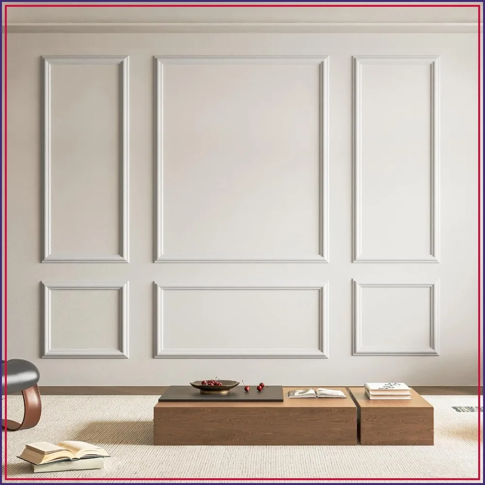 Pre-Cut Wainscoting Wall Molding Set of 6, Easy Glue Installation, 3 Top 3 Bottom for Living Room Bedroom Accent Wall
Pre-Cut Wainscoting Wall Molding Set of 6, Easy Glue Installation, 3 Top 3 Bottom for Living Room Bedroom Accent Wall