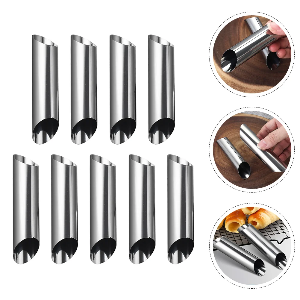 9pcs Baking Molds Stainless Steel Pancake Burrito Mold Cheezeits Cannoli Tubes Spiral Pastry Supplies Storage
9pcs Baking Molds Stainless Steel Pancake Burrito Mold Cheezeits Cannoli Tubes Spiral Pastry Supplies Storage