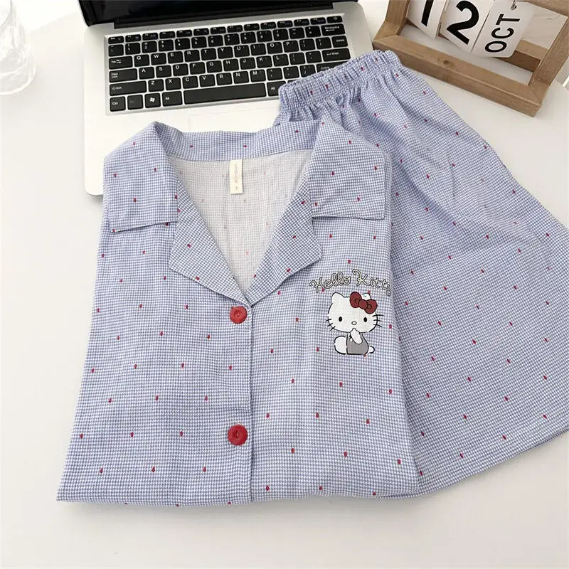 Girls Lapel Short Sleeve Shorts Pajamas Set Spring Autumn New Women's Cardigan Pants Home Clothing Women's Soft Two-Piece Set
Girls Lapel Short Sleeve Shorts Pajamas Set Spring Autumn New Women's Cardigan Pants Home Clothing Women's Soft Two-Piece Set