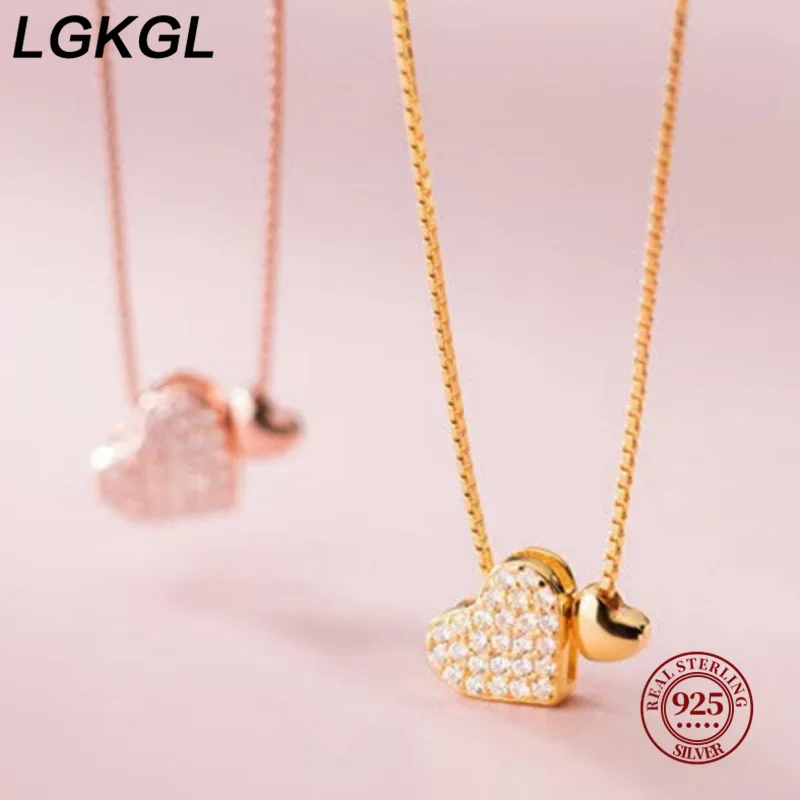 LGKGL New 925 Sterling Silver Shiny Square Heart Pendant Necklace fit Beads DIY Fashion Women's Jewelry Party Gift
LGKGL New 925 Sterling Silver Shiny Square Heart Pendant Necklace fit Beads DIY Fashion Women's Jewelry Party Gift