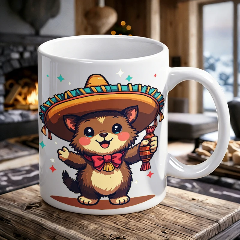 Cinco de Mayo Cartoon Puppy Ceramic Mug Fiesta Celebration Coffee Cup, Milk Cup, Office Mug, Gift for Friends, Fade-Resistant
Cinco de Mayo Cartoon Puppy Ceramic Mug Fiesta Celebration Coffee Cup, Milk Cup, Office Mug, Gift for Friends, Fade-Resistant