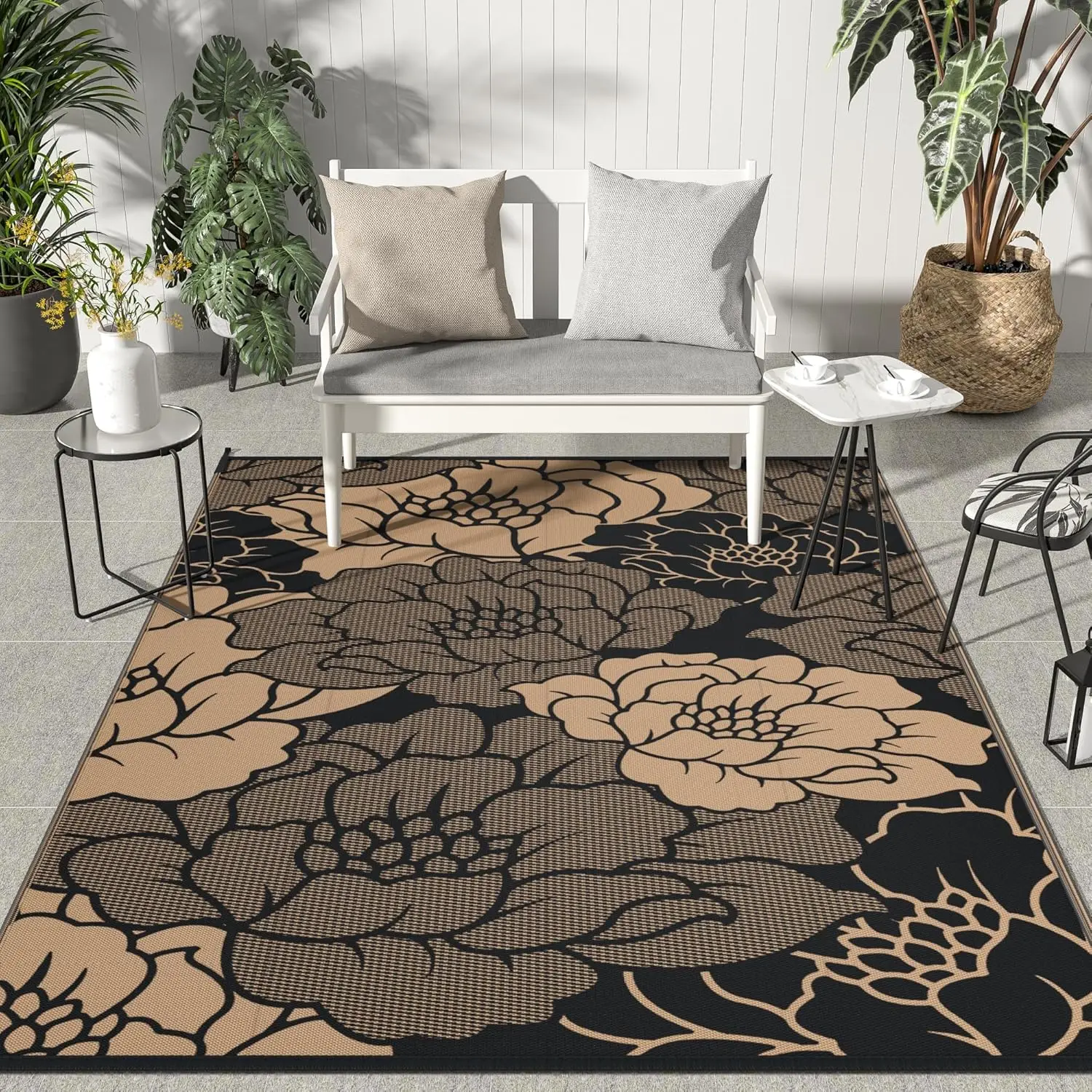 Outdoor Rug Waterproof for Patio Decor, 5' x 8' Reversible Plastic Straw Floral Camping Carpet, Large Area Rugs Mats for RV,
Outdoor Rug Waterproof for Patio Decor, 5' x 8' Reversible Plastic Straw Floral Camping Carpet, Large Area Rugs Mats for RV,