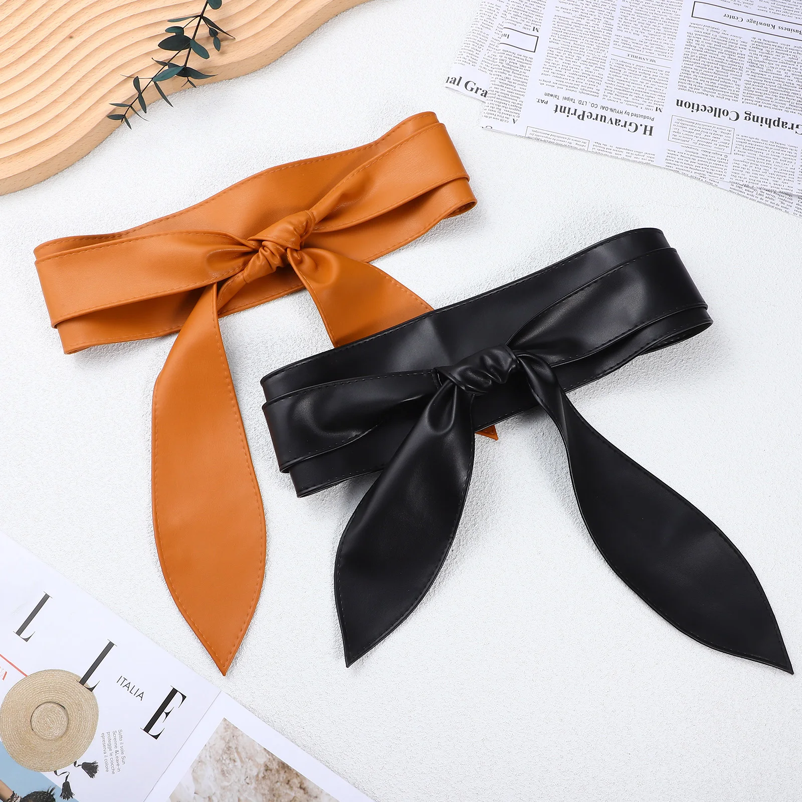 2 pcs Bow Waist Belt Women Wide PU Cinch Wrap Dress Sash Self-Tie Waistband for Skirts Tunics Shirts Pullovers for Women
2 pcs Bow Waist Belt Women Wide PU Cinch Wrap Dress Sash Self-Tie Waistband for Skirts Tunics Shirts Pullovers for Women