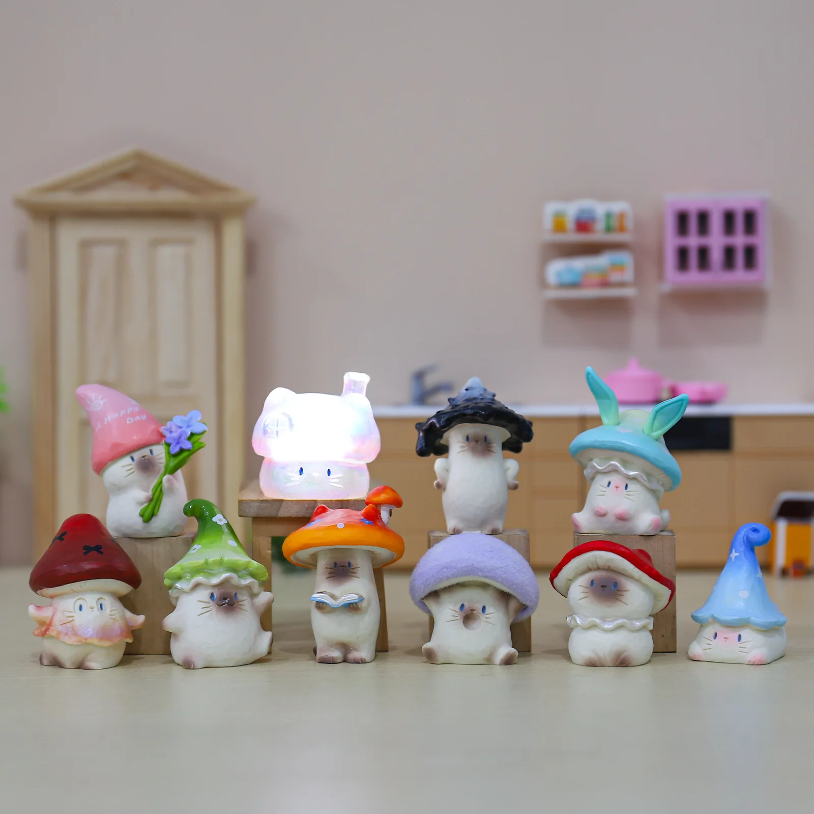 Cat Pai Fantasy Mushroom Series Blind Box Multiple Styles Cute Cat Model Toys Resin Material Ornament Mystery Box Surprise Gifts
Cat Pai Fantasy Mushroom Series Blind Box Multiple Styles Cute Cat Model Toys Resin Material Ornament Mystery Box Surprise Gifts